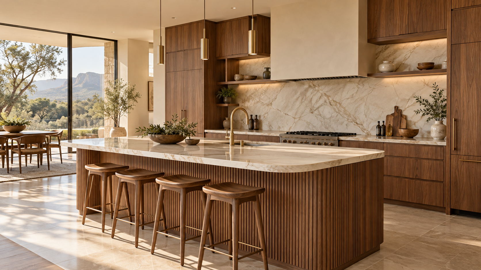 Custom cabinetry, useful storage and a stone surface chosen as part of the same room.